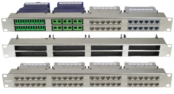 1U Blank 8 Slot ezi-PANEL for Fiber & Copper Cassettes Image