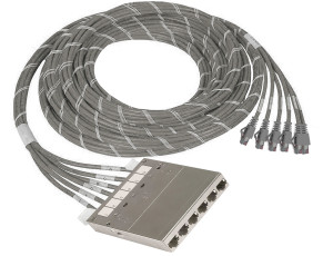 DINTEK 15mtr Cat.6A S/FTP RJ45 - Cassette Pre-terminated Cable