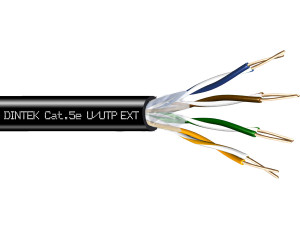 PowerPRO 4P Cat.5e U/UTP 24AWG PE Gel Filled Cable - Black