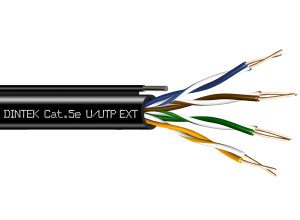 PowerPRO 4P Cat.5e U/UTP 24AWG PE Aerial Cable - Black